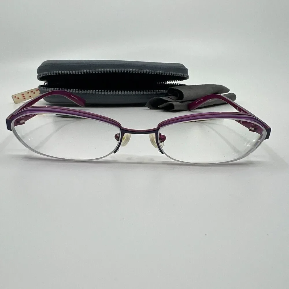 MIKLI M0626‎ Eyeglasses Half Rimless Frame Purple 52-17-134 H6410